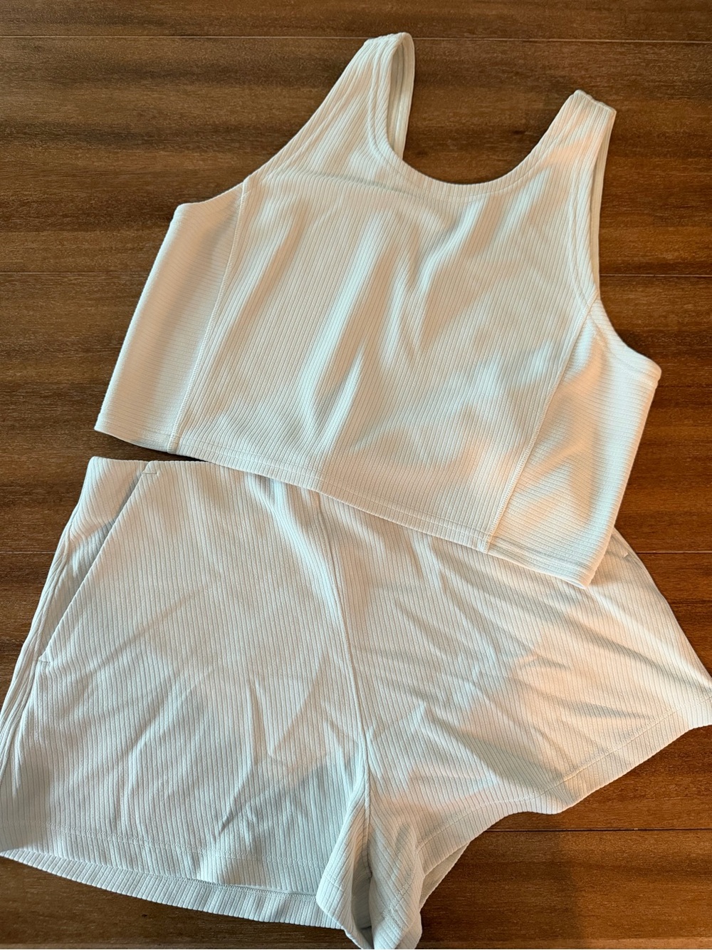 Lululemon Women’s Ribbed Tank & Short Set - Cream